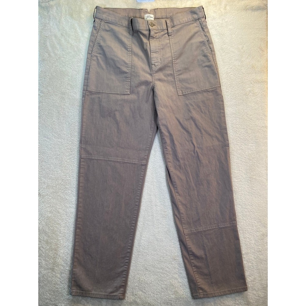 J.Crew Linen Blend Pants Women's 32T Fatigue Camp Garment Tan